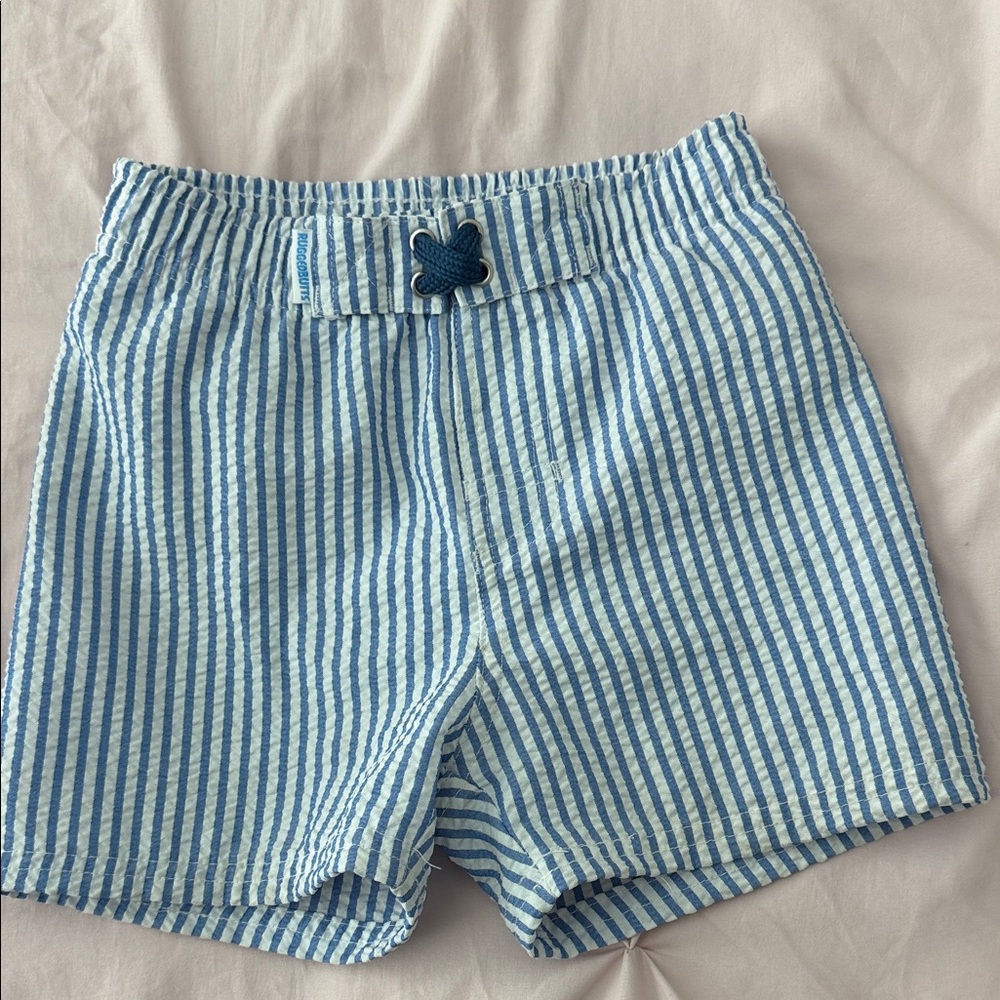 Rugged Butts Striped Light Blue Seersucker Shorts
